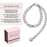 Baptism or Baby to Bride Bracelet in Sterling Silver and Cultured Pearls for Baby Christening