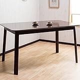 【ダイニングテーブル 4人用】うちカフェスタイル ダイニングテーブル「ニューポエム」 4人用 130cm幅 ラバーウッド ロータイプ クッション性