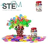 Klikko　教育玩具　積み木おもちゃ Brain Flakes 500個　インターロックプラスチックディスクセット Brain Flakes Stem 玩具 /すべての環境に配慮した素材　健康的　子