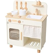 Amazon | (ケラッタ) mokuwa おままごとキッチン 木製 調理器具付き 8