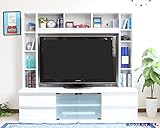 【予約販売7月上旬入荷予定】送料無料 テレビ台 ハイタイプ 鏡面 50インチ TV台 テレビラック ゲート型AVボード ホワイト SAV052