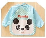 2ピースEVA透明防水スリーブビブベビーフィードスモックB、0~2歳