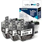 LCL LC411BK LC-411 ブラザーインクカートリッジ ブラック 互換インク 3本 LC411 DCP-J526N DCP-J914N DCP-J926N DCP-J926N-W DCP-J926N-B MFC-J904N MFC-J739DN MFC-J739DWN MFC-J939DN MFC-J939DWN DCP-J1800N 対応