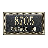 Whitehall Egg & Dart壁plaque-engraving、ギフト、ガーデン、ホーム、結婚式、アドレス