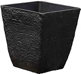 ホワイエ FRP FRスクエアポットストーンブラックM 3a50093