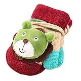 1-2 Yラブリーベア厚みの幼児ベビーキッズ冬暖かいニット手袋