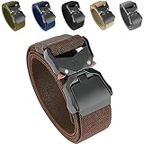 [fogman] タクティカルベルト サバゲー ベルト 登山 ワンタッチ おしゃれ ストレッチ (ブラウン)