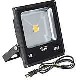 LE 30W 電球色 LED投光器 フラッドライト 作業灯 75WHPS相当 防水IP66 省エネ 広角