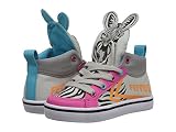 [フェイユエ] Feiyue Kids ガールズ Delta Mid Animal (Toddler) スニーカー Grey/Light Blue/Fuchsia 10 Toddler - M [並行