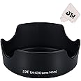JJC EW-63C Reversible Lens Hood Bayonet for Canon EF-S 18-55mm F3.5-5.6 is STM & Canon EF-S 18-55mm F4-5.6 is STM Lens & RF 2