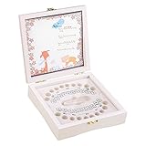 乳歯ケース TEPSMIGO ティースケース 乳歯保管 お子様記念品 木製 日付 (白い)