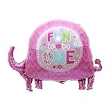 Riverbyland Elephant Mylar BalloonsベビーデコレーションパーティーSuppliesピンク2個