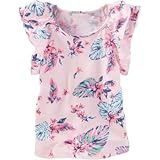 オシュコシュ OSHKOSH/ ラグランラッフルスリーブトップ プリント トップス半袖Tシャツ 2歳【並行輸入】