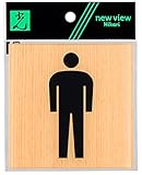 光 プレート ウッドライクマットシリーズ 「 トイレマーク (男性用)」 メープル 約縦10×横10×厚さ0.2cm