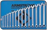 Armstrong 52-684 15 Piece 12 Point Metric Satin Finish Long Combination Wrench Set [並行輸入品]