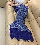Opall 2016 Handmade Mermaid Tail Blanket Summer Super Soft Sleeping Bags with Scales Pattern and Tas