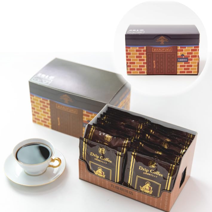 【丸福珈琲店(公式店)】敬老の日 プレゼント ドリップコーヒー(伝承香味ブレンド)30パック入りデザインBOX 珈琲 ホット 贈り物 徳用サイズ プレゼント お礼 内祝 ギフト 自宅用 お祝い 誕生日 父の日 母の日 お歳暮 お中元 (1セット お急ぎ便)