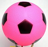 【マイカラーボール】 カラーサッカーボール 凹凸アリ 6インチ 桃色 6個セット