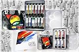 GOLDEN QoR WATERCOLOR SETS アメリカ製「透明水彩絵具 コア セット QOR Set イントロダクトリー セット(６色／12色) 5mlチューブ パレット 缶セット」 QOR Watercolor Introductory Set[6-Color／12-Color] (6-Color)