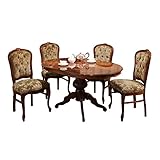 ヴェローナ クラシック ダイニング5点セット (テーブル幅135cm+金華山チェア4脚) [■] 組立設置付き