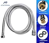 atgetprima PrimaFlexシャワーホース59インチステンレススチールハンドヘルドシャワーヘッドホース真鍮継手