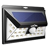 Litom ソーラーライト 人感センサー搭載 24LED 表玄関/パーク/ポスト/ガーデン/縁側/ガレージ/パルコニー/庭などに屋外照明（改良版） (ブラック(電球色))