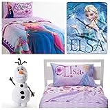 Disney Frozen Celebrate Love Complete 6 Piece Twin Bed in a Bag - Reversible Comforter, 3 Piece Shee