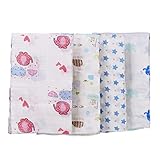 GHB Baby Swaddle Blankets Baby Receiving Blankets Soft Cozy Muslin Cotton 48 inch by GHB
