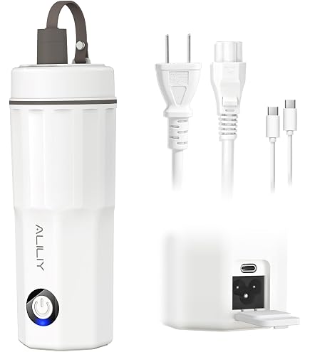 Amazon.co.jp : 電気ケトル USB 充電式 トラベル湯沸かし器 30℃～100