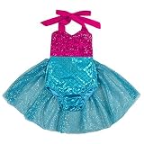 coralupベビーガールズスパンコールロンパース付きワンピース水着チュチュドレス夏服装
