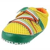 Orgrimmar BabyメッシュファブリックVelcro Soft Sole Crib Shoes カラー: イエロー