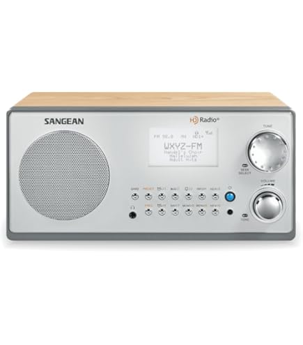Sangean WR-22WL AM/FM Bluetooth Table Top Radio (Dark Walnut) - Renewed With USB, RDS, Remote