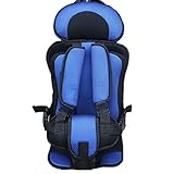 [Jiyaru]チャイルドシート 激安 座席 1-12歳子供チェアシート カーシート キッズチェア 便利 取り付け ブルー L