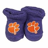 Clemson Tigers Two Feet Ahead幼児ベビー新生児パープルPawロゴソックスブーティ