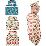 WZT 3セットおくるみ袋、おくるみCocoon Sleep Sackおくるみ新生児毛布ヘッドバンドfor Baby