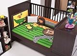 New Baby Boy Monkey Lion Safari Crib Bedding Set 6 Pcs 50%Cotton 50%polyester by Nyri Store