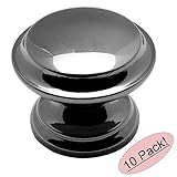Cosmas 4251bnブラックニッケルキャビネットハードウェアラウンドノブ – 1 – 3 / 8 "直径 – Wide Base – 10パック