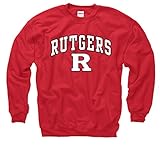 Rutgers Scarlet Knights大人用アーチとロゴクルーネック – レッド XX-Large