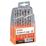 リョービ(RYOBI) ドリルセット ドライバ用 13本組(鉄工用) 1.5~6.5mm 6076047 (金属・金工)