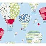 York Wallcoverings YS9193SMP Peek-A-Boo Hot Air Balloon 8-Inch x 10-Inch Memo Sample Wallpaper, Powd