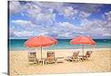 Walter Bibikowプレミアムシックラップキャンバス壁アート印刷題名Turks and Caicos、Providenciales島、Grace Bay、ビーチ椅子on Grace Bay 4