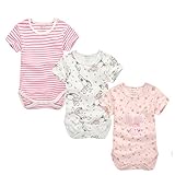 エルフ ベビー(Fairy Baby)ベビー肌着 ボディスーツ 半袖 3枚セット 可愛い 女の子 9M 兎柄