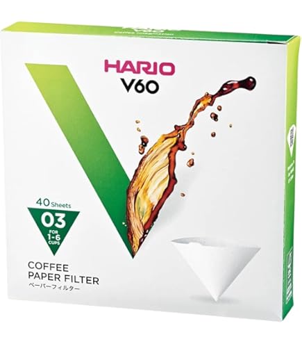 Amazon.co.jp: ハリオ 純正品 VCF-03-100W ペーパーフィルター 03