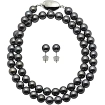 Amazon | [Mani・Mani] あこや黒真珠 ネックレスセット 天然素材 7