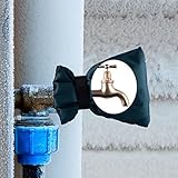 BESTOMZ 蛇口カバー凍結防止　2枚セット　水道凍結防止カバー　保温散水栓防水カバー　ガーデン屋外散水用具保護 (ブラック)