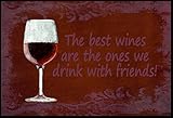 Caroline's Treasures The Best Wines Are the Ones We Drink with Friends Indoor or Outdoor Mat, 24' x 