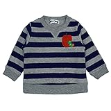 アスナロ（トップス トレーナー） はらぺこあおむし トレーナー ベビー 男の子 ERIC CARLE 裏起毛95 グレー-紺