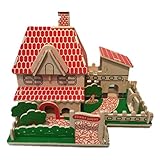 夢の空　手芸 手作り シミュレーション模型アクティビティ 組み立て 木製3D 立体 DIYパズルジグソー　積み木 セット 小屋 建築 色を塗ることできる　飾り物 知育玩具 多機能おもちゃ