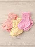 BABY STORY(ベビーストーリー) ベビー 日本製 杢 ソックス 3足組 赤ちゃん 靴下 7～9㎝ 新生児～6ヶ月頃 ピンク 系