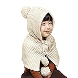 (モリハニ) moli&hani ふわふわ ニット帽子 赤ちゃん キッズ マント ニット帽 ベビー ＆ キッズ 赤ちゃん 子 子供 用 かわいい 防寒 （1歳-6歳） 秋 冬